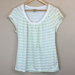 Anthropologie Scoop Neck Chevron Tee
